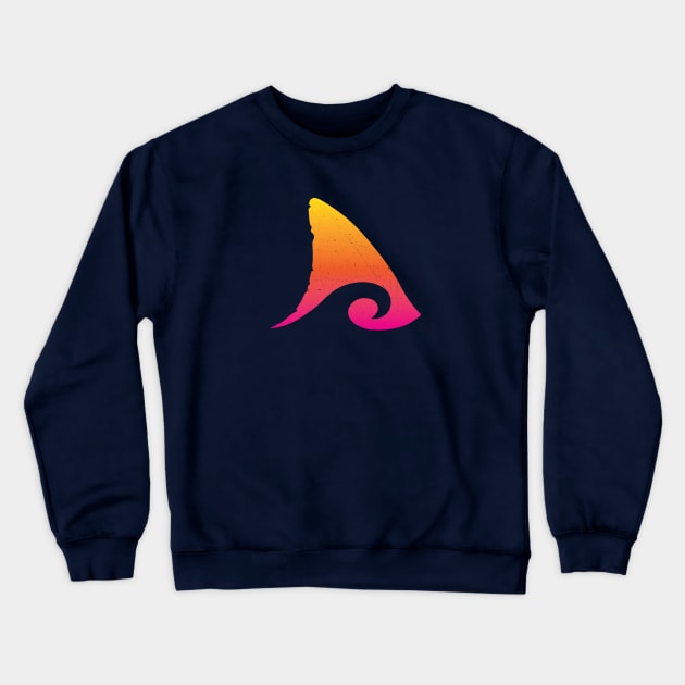 Shark Fin Ocean Wave Tee Crewneck Sweatshirt by analogdreamz